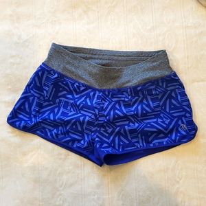 MPG. size small blue and gray workout shorts. Excellent condition.
